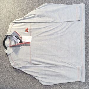 NWT Tommy Bahama 'High Score' Island Zone Cincinnati Bengals 1/4 Zip XXL in Gray